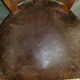 Fauteuil cabriolet très ancien & assise en cuir