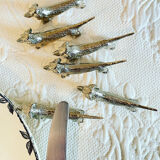 6 doors - vintage dachshund silver metal knife 70