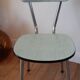 Duo de chaises en formica vert pastel années 70