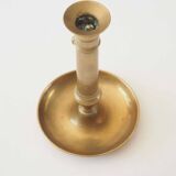 Brass candle holder bobeche and cup