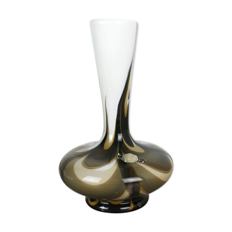 Rare Extra Large Vintage Pop Art Opaline Florence Glass Vase Design, Italy 1970s