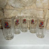 Lot 5 glasses pastis duval bistro advertising
