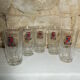 Lot of 5 Duval pastis glasses, advertising bistro.