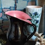 Bicolor pitcher of the Norman Potteries of Louviers 50s