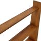 Vintage wooden wall shelve rack bookshelf in pinewood minimalist design