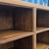 Open bookcase with 12 teak compartments