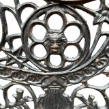 Black 60's cast iron and wood bench