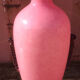 Art deco style pink glass vase