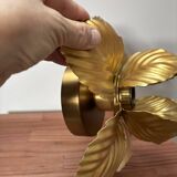 Wall or ceiling light with golden leaf flowers