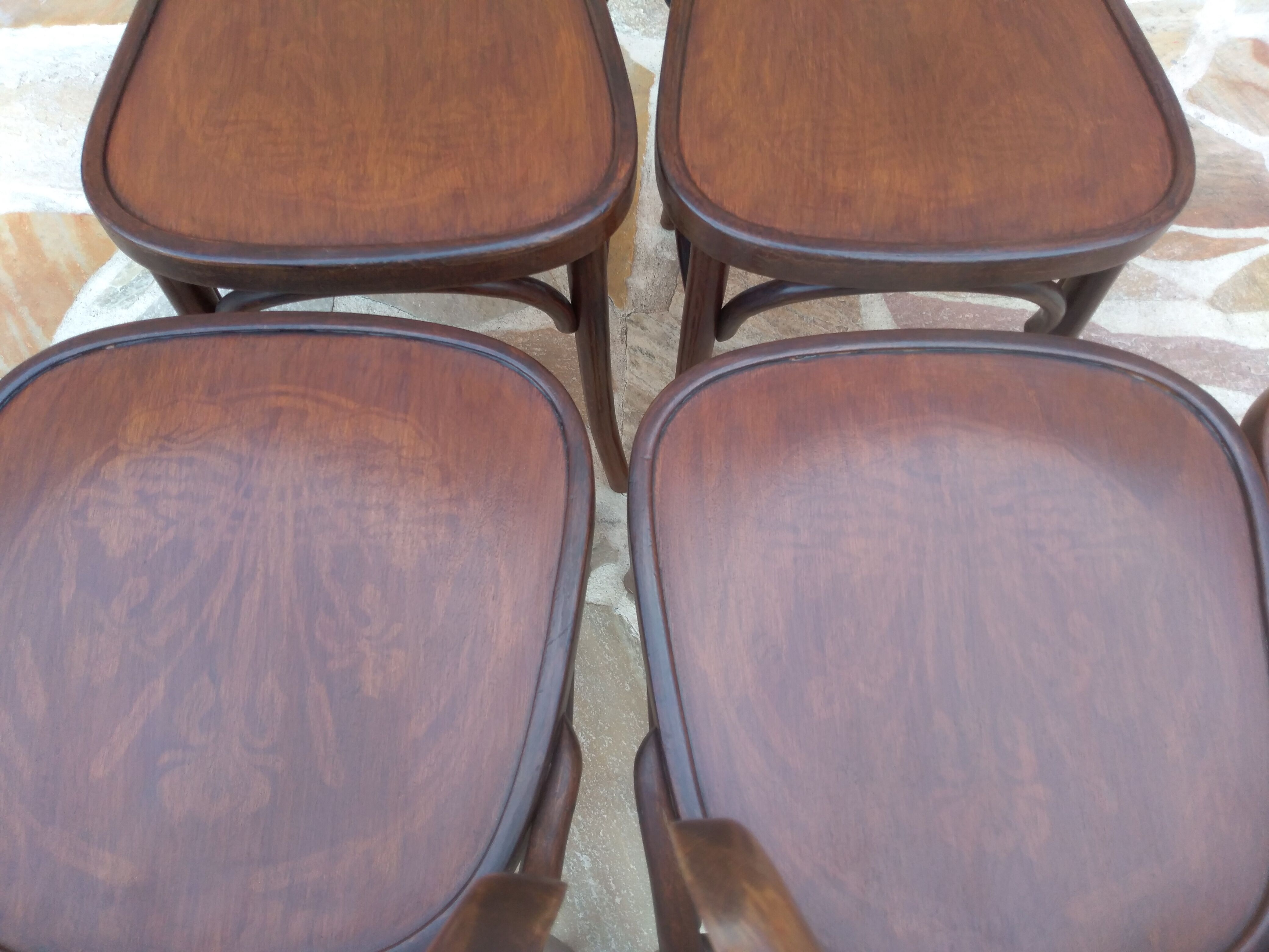 Suite of 6 bistrot chairs 1960