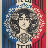 Shepard Fairey (Obey Giant): Liberty, Equality, Fraternity - Signed lithograph