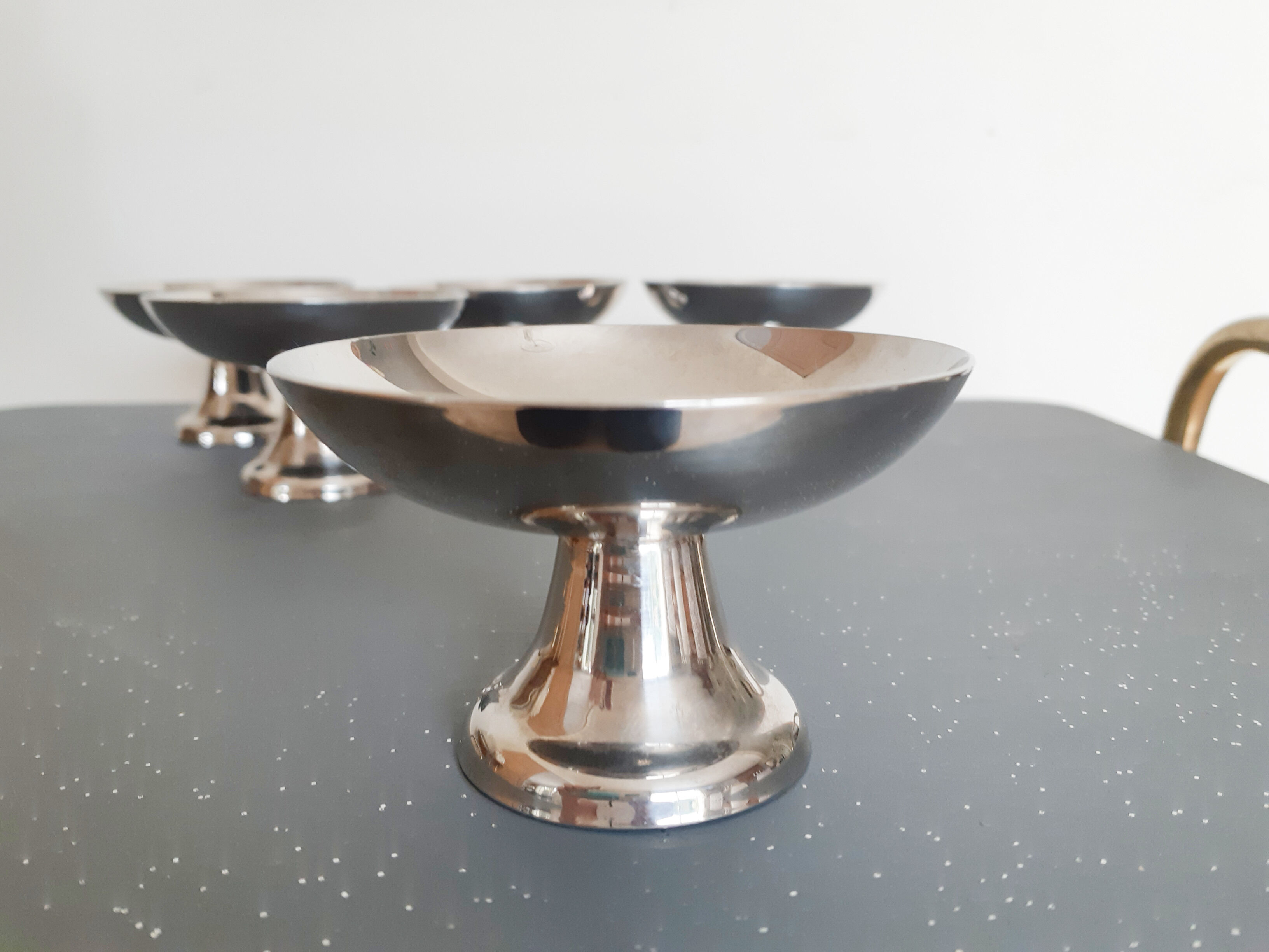 Ice cups or sorbet, vintage, stainless steel 18/10