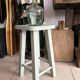 Tabouret bois massif vert amande 