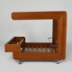 Desserte scandinave en teck avec plateau miroir, 70