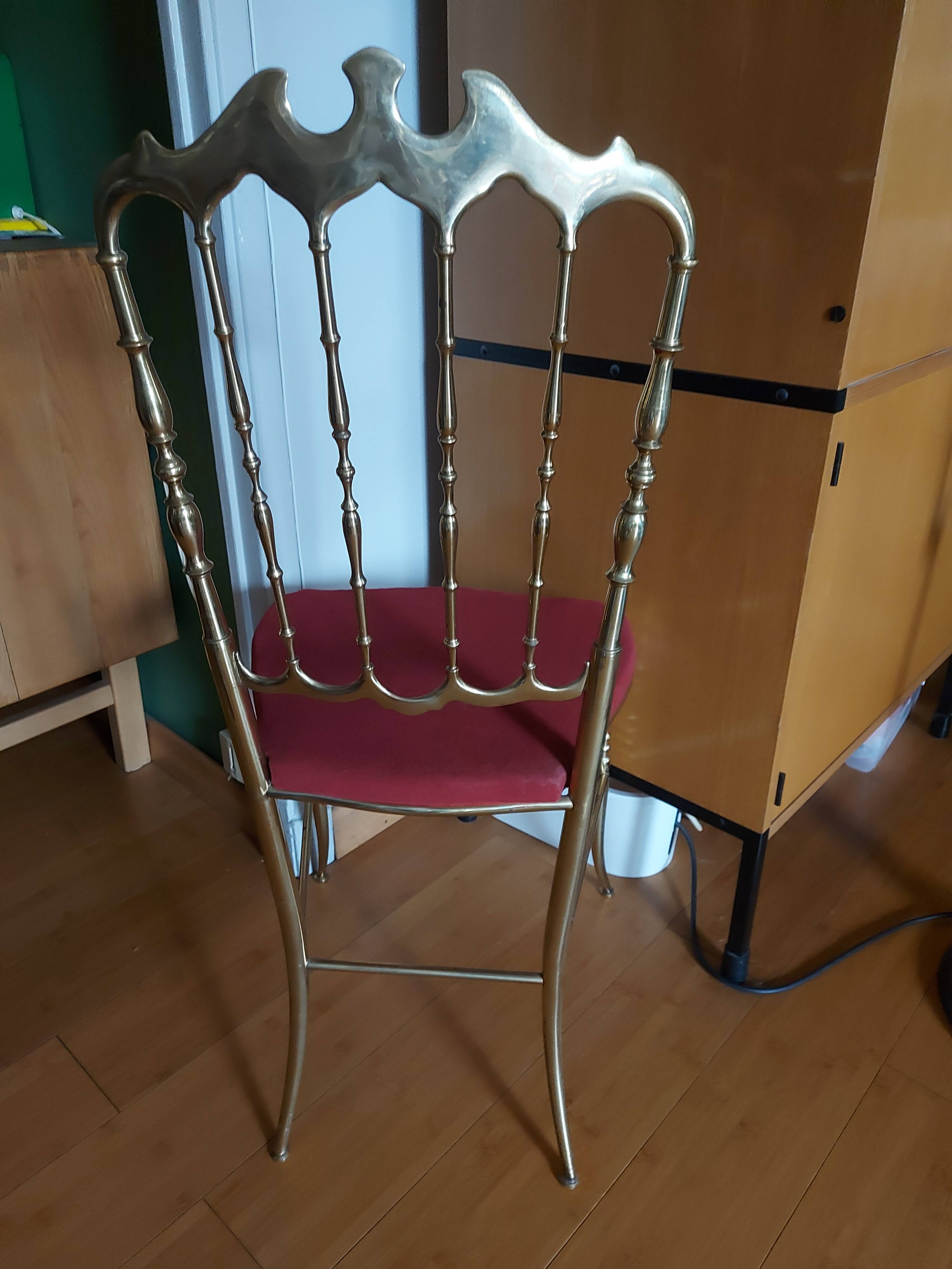Chiavari Italian brass design chair
