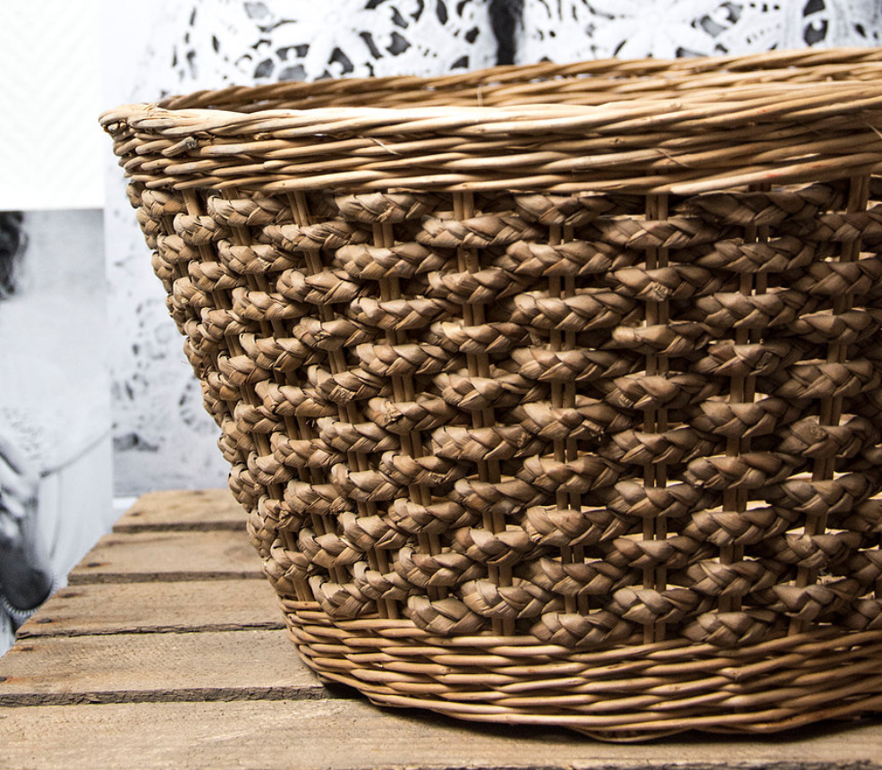Cart wood and rattan Perrine