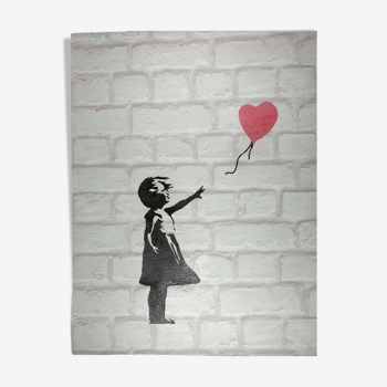 Banksy, Girl with Balloon, Hand Signed Lithograph - Embossed Plastic Paper