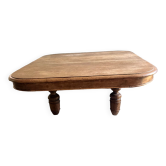 Grande table basse bois esprit Henri II