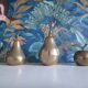 2 pears and 1 brass apple