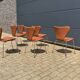 Fritz Hansen series 7 Vlinderstoelen in Cognac leather NIEUW!!