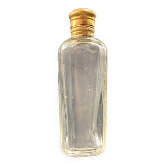 Salt bottle in crystal and gilded metal 19th century Napoleon III