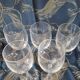 Verres pied cristal ciseles