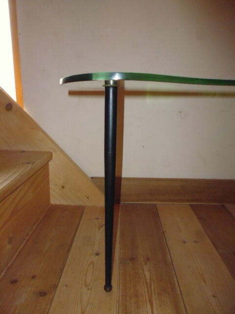 Glass tripod side table