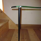 Glass tripod side table