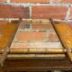 Antique mercury mirror with wooden frame and bamboo style vintage