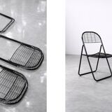 Vintage Mid-Century Modern Minimalist Black Metal Åland Chair from Ikea