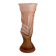 Vase en verre rose Art Déco