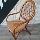 Vintage rattan armchair, seat to renovate