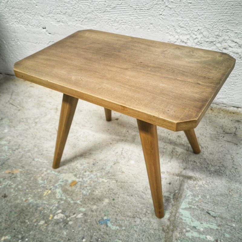 Vintage side table with compass legs