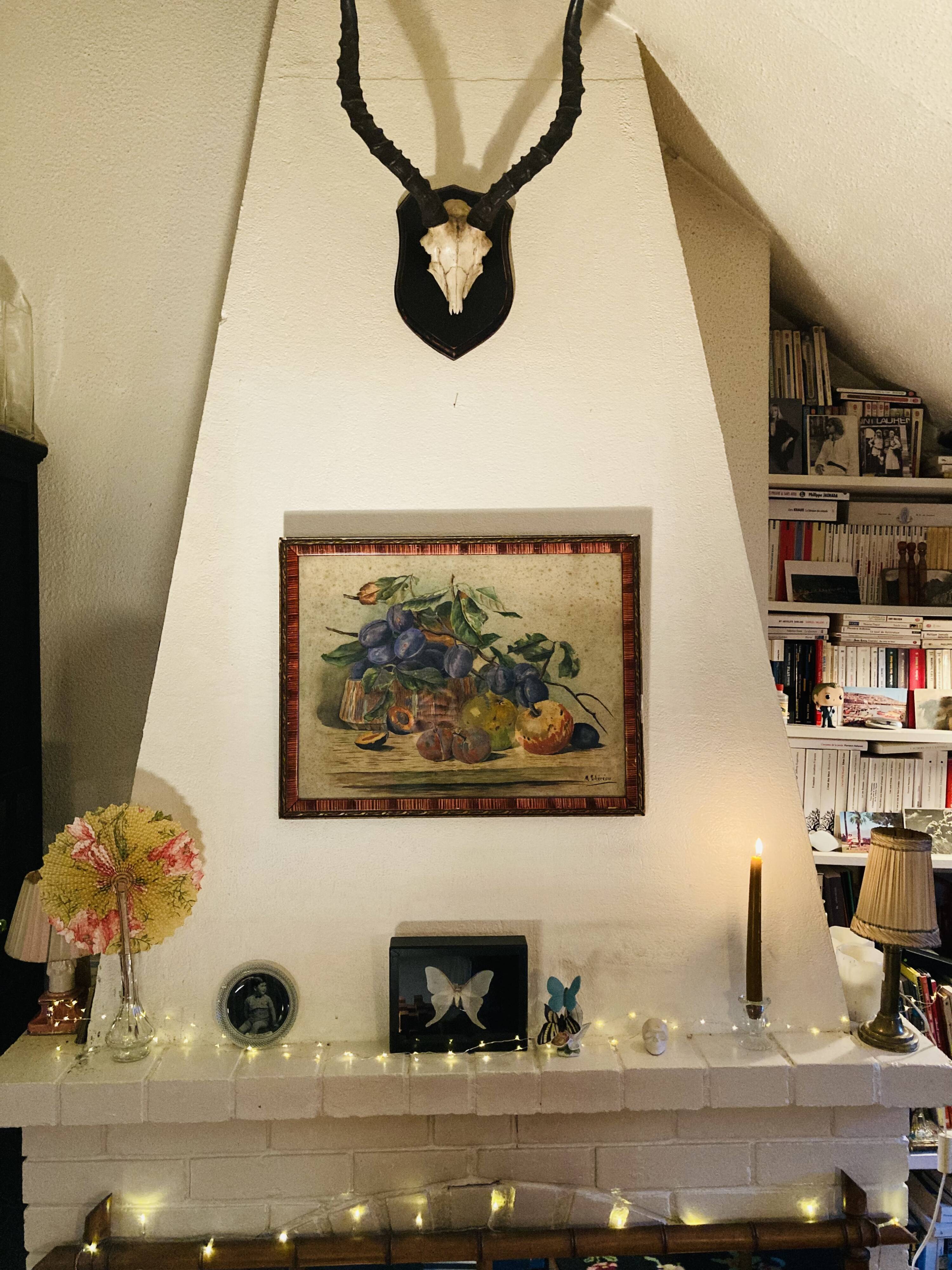 Watercolor still life fruits