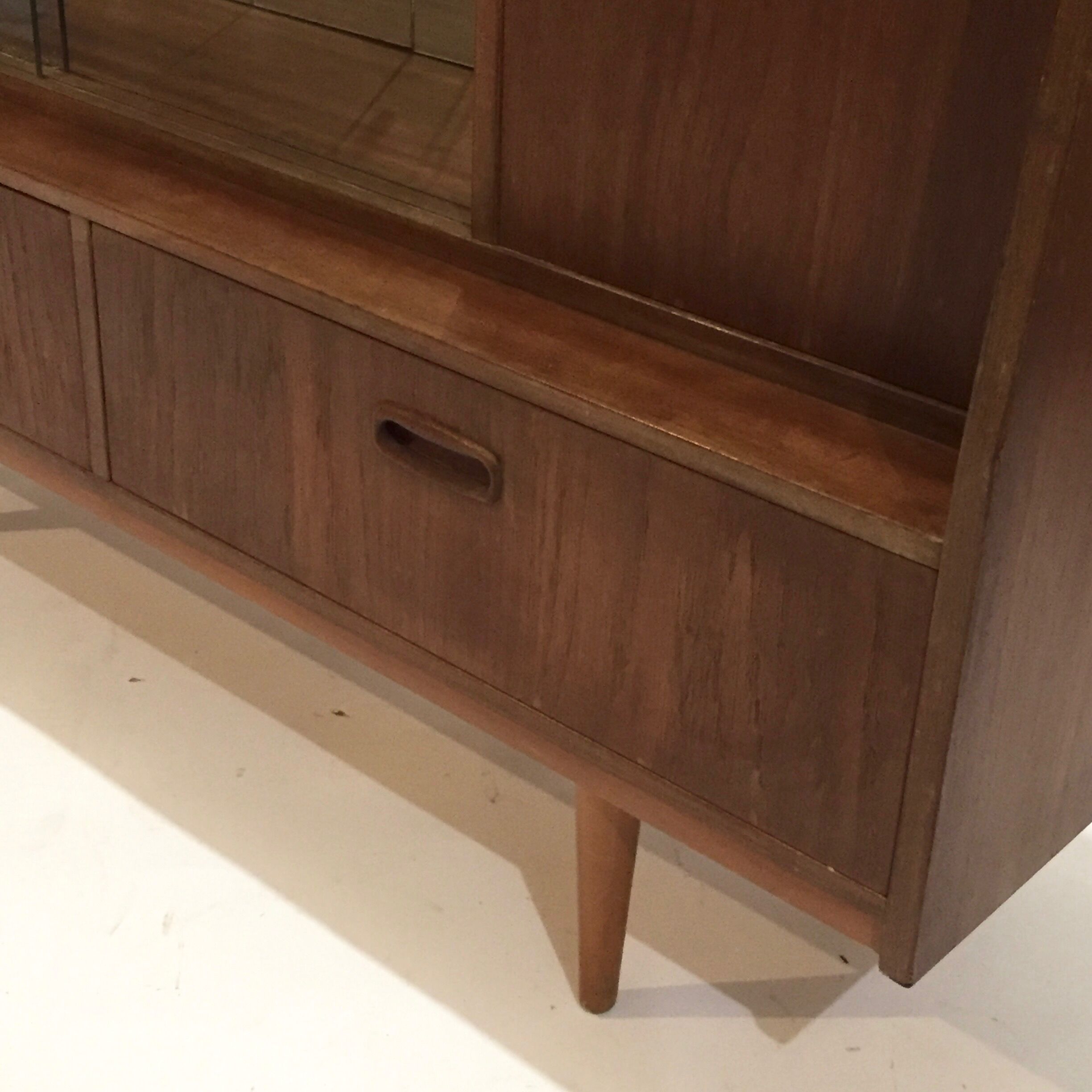 Teak showcase bookcase