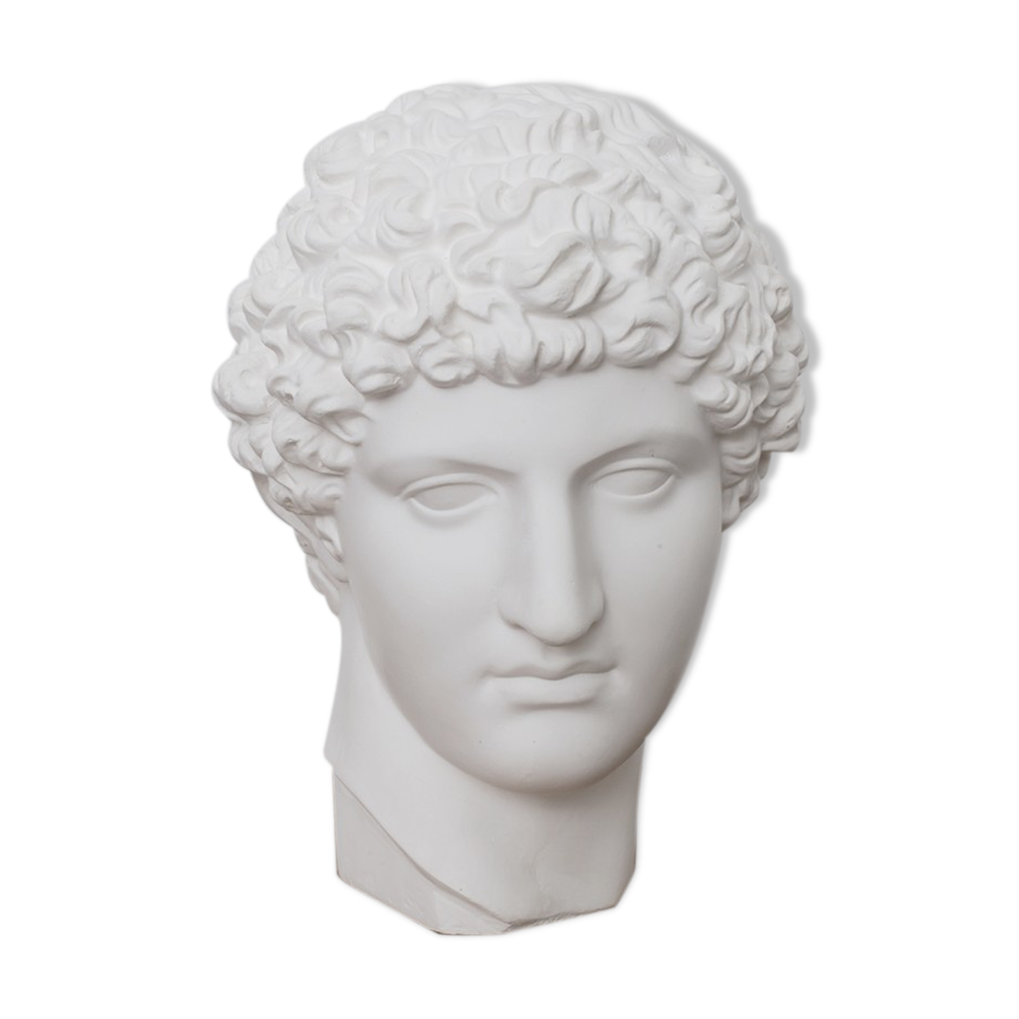 Greek head in matt white plaster