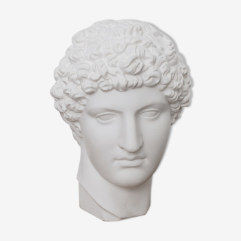 Greek head in matt white plaster