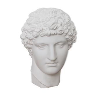 Greek head in matt white plaster