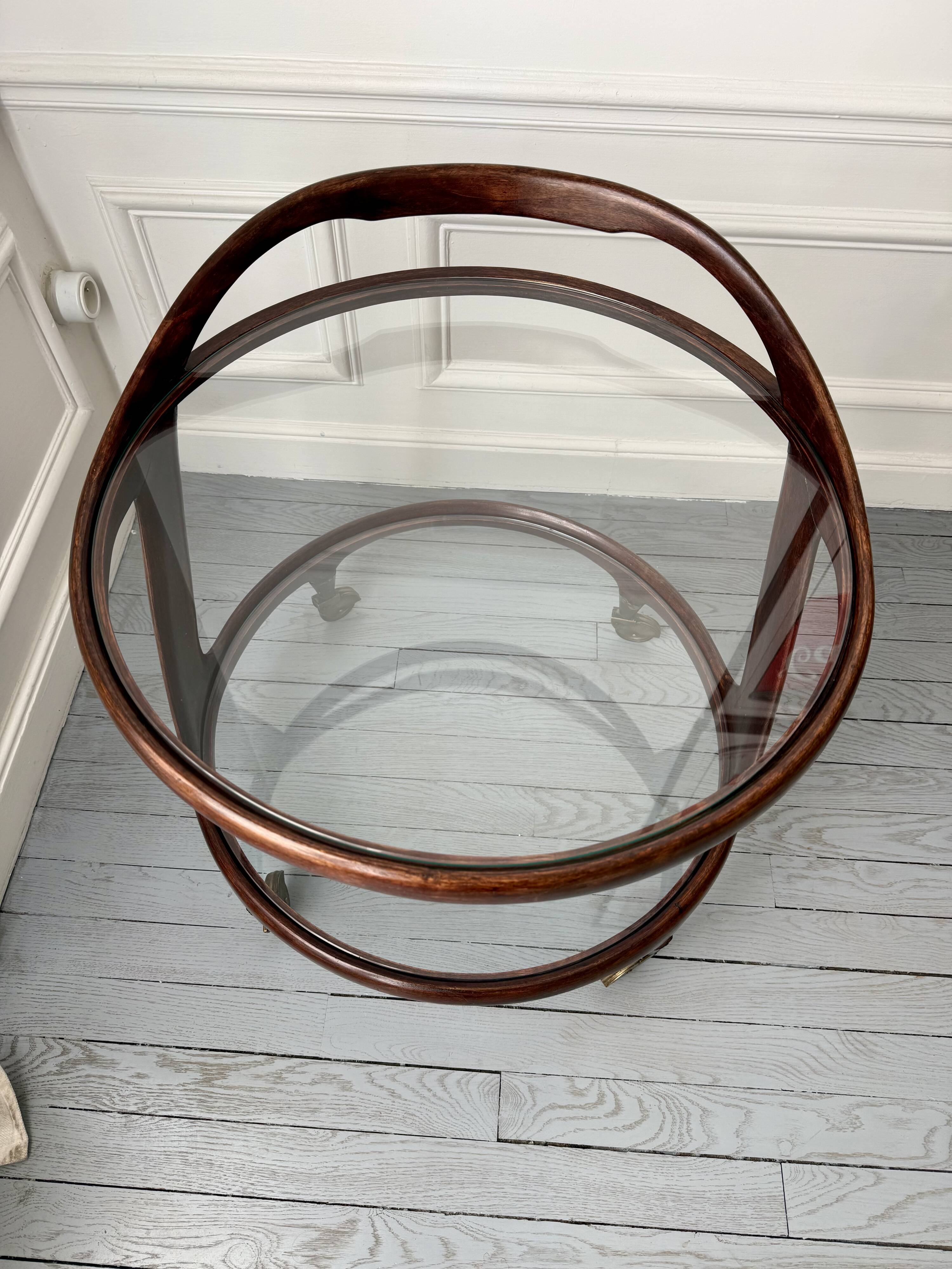 Cesare Lacca rolling coffee table service trolley