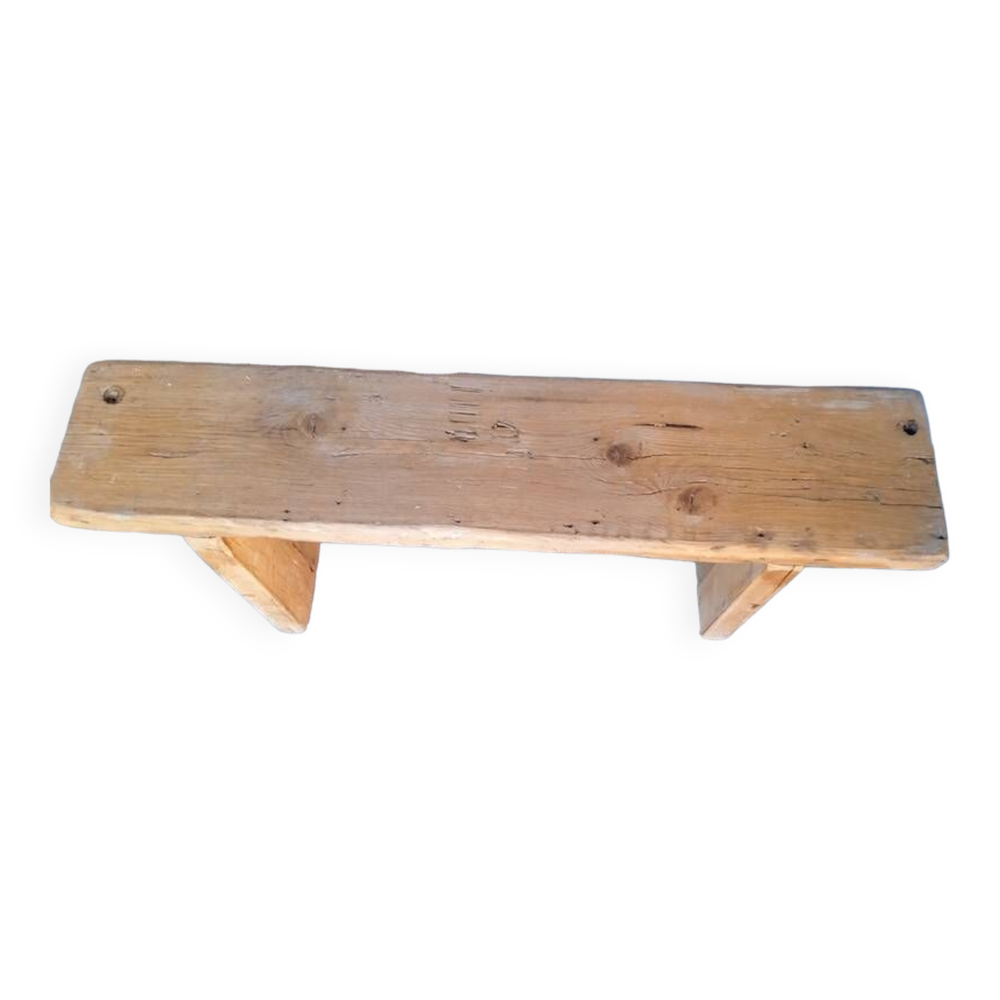 Bench 110 cm old solid wood with patina