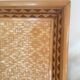 Vintage antique rectangular woven wicker tray
