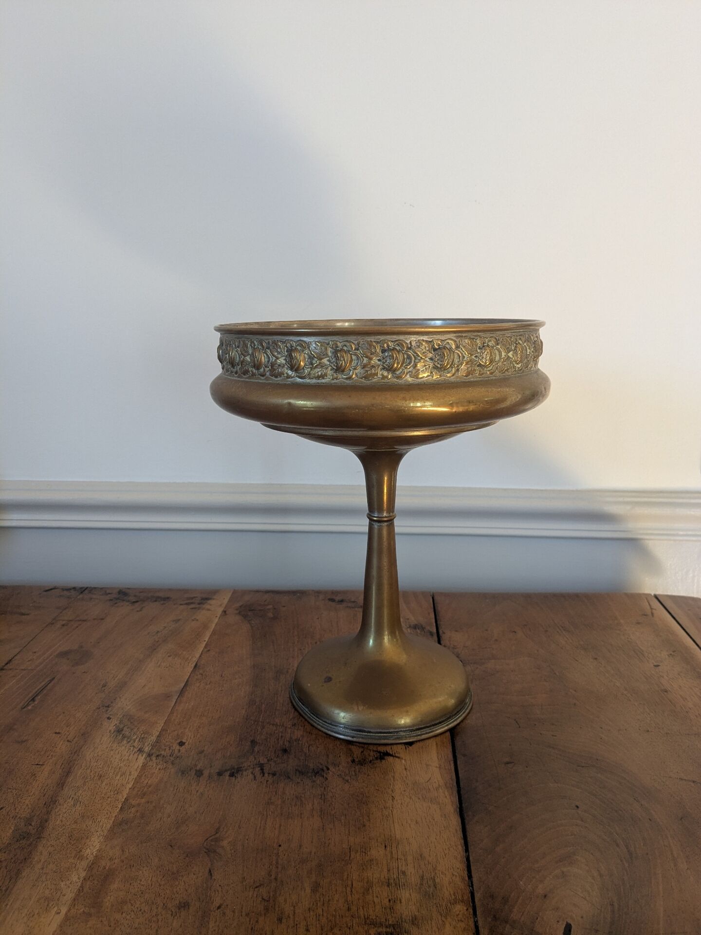 Brass pedestal cup
