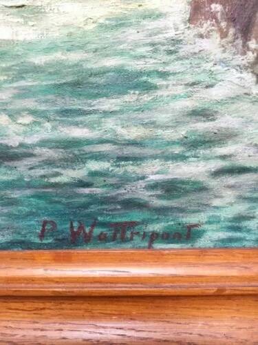 Late 20th Century Seascape Oil Painting, Framed