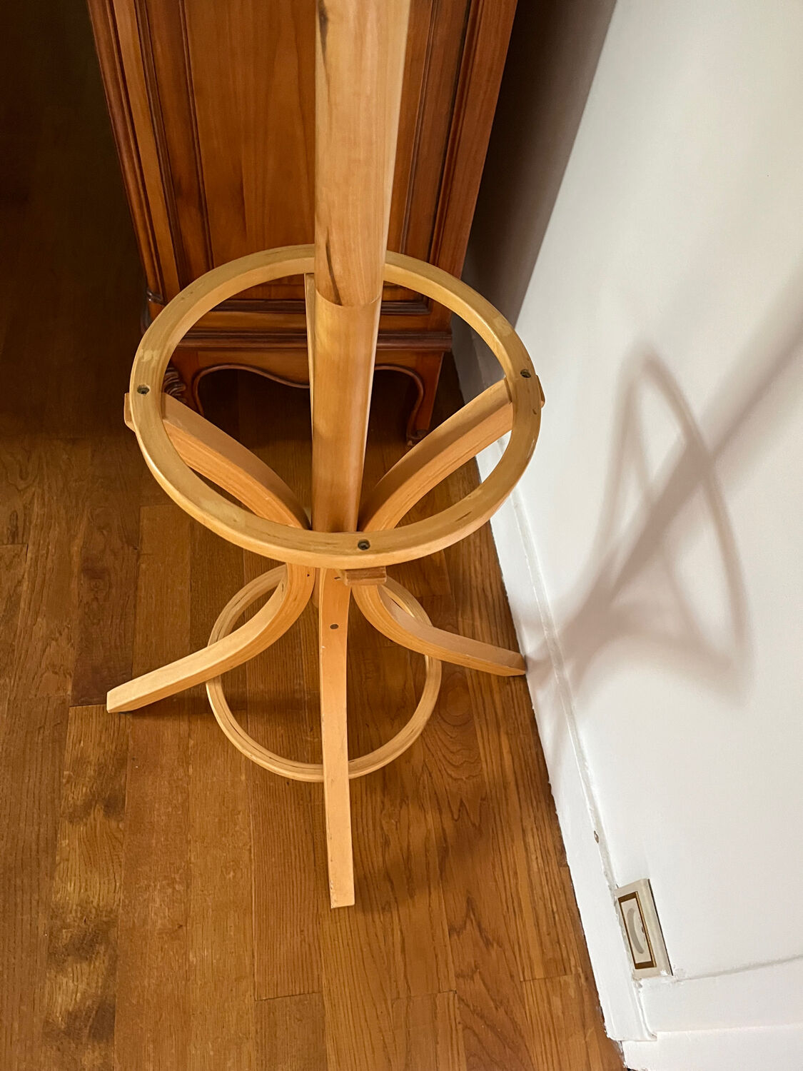 Wooden coat rack