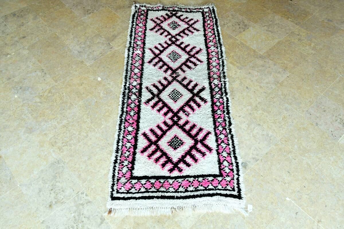 Small vintage Beni Ouarain rug