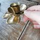 Brass candle holder copper color in the shape of a flower, Vintage