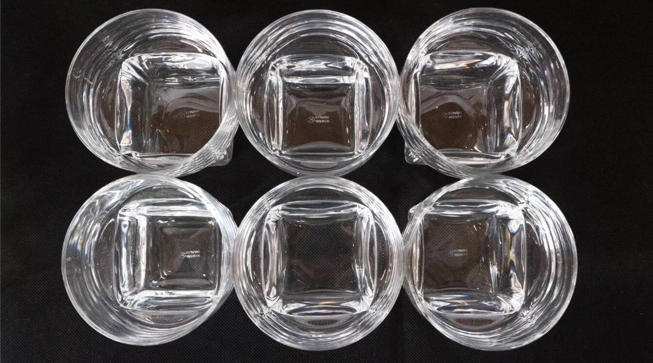 Glass service for 6, 17 pieces Sergio Asti for Arnolfo di Cambio.