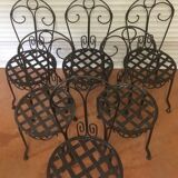Set of.6 forged chairs