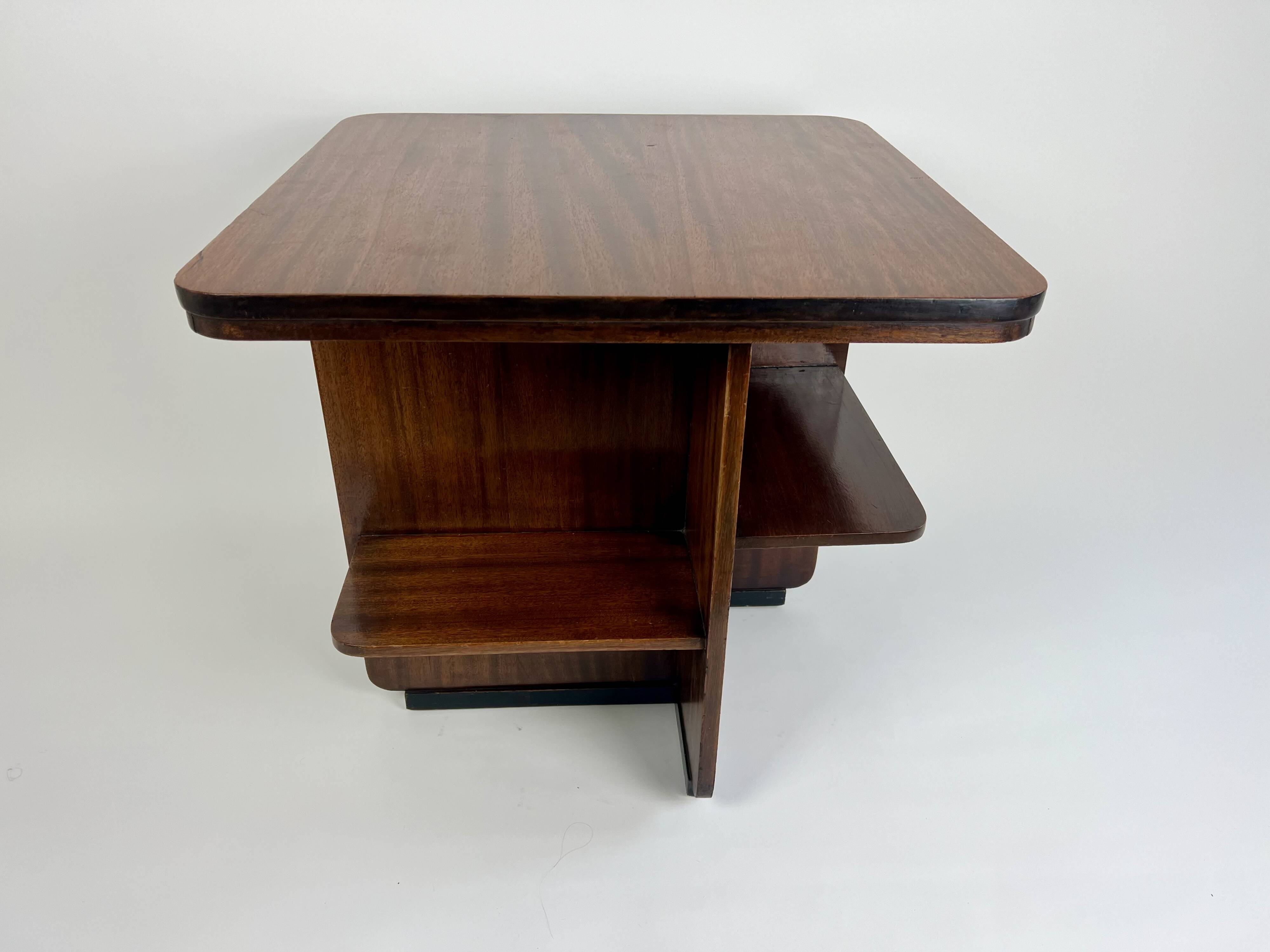 Antique art deco book / side table by Waring & Gillow, England c.1930