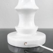 Vintage lamp base in white marble